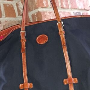 Dooney & Bourke Black and Brown Satchel